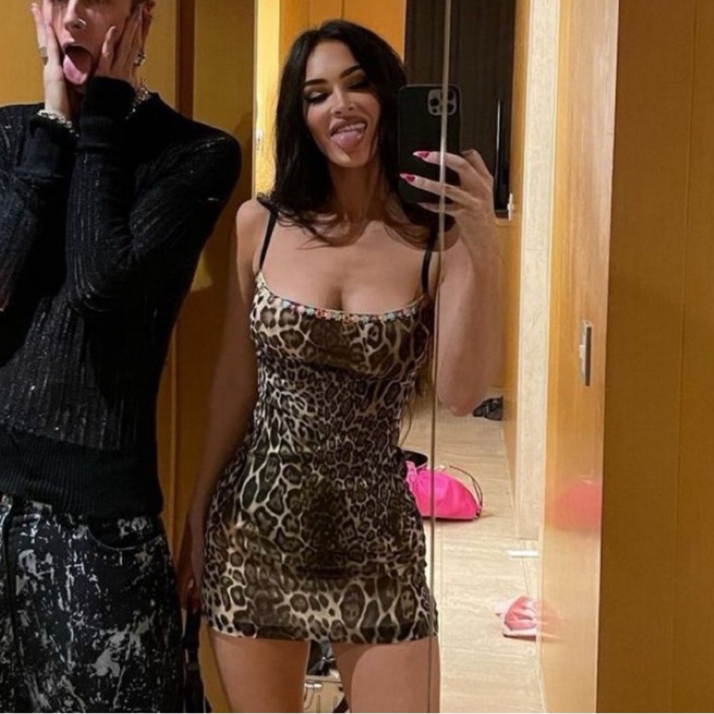 Leopard Print Slip Mini Dress - Brown Animal Print - Danielle Guizo
